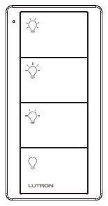 Lutron PJ2-4B-GBL-EL2 Pico 4-Button Wireless Remote, Scene Control for Light, with Custom Engraving, in Black