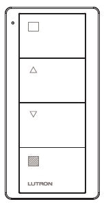 Lutron PJ2-4B-GLA-ES1 Pico 4-Button Wireless Remote, Zone Control for Shade,  with Custom Engraving, in Light Almond
