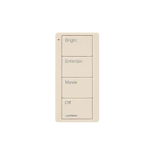 Lutron PJ2-4B-GWH-P03 Pico 4-Button Scene Keypad, Any Room Marking Codes, in White
