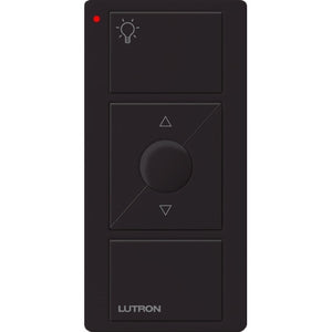 Lutron PJN-3BRL-GBL-L01 Pico Wireless Control with indicator LED and Nightlight, 434 Mhz, 3-Button with Raise/Lower and Light Icon Engraving in Black