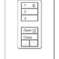 Lutron QSWS2-1RLDI-WH seeTouch QS Wallstation Dual 1-Button Wallstation with Raise/Lower for Grafik Eye QS System, Insert Style in White Unengraved
