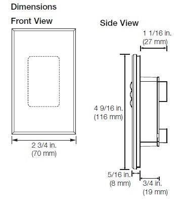 Lutron QSWS2-2BN-WH seeTouch QS Wallstation 2-Button Wallstation for Grafik Eye QS System, Non Insert Style in White Unengraved