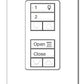 Lutron QSWS2-2RLDI-WH seeTouch QS Wallstation Dual 2-Button Wallstation with Raise/Lower for Grafik Eye QS System, Insert Style in White Unengraved