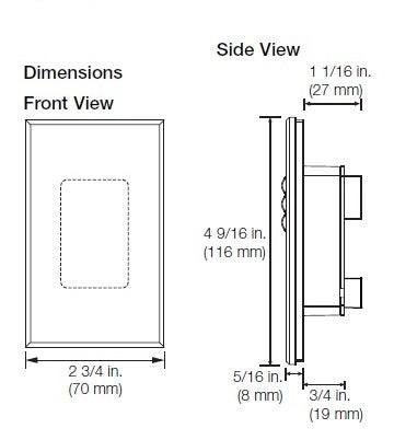 Lutron QSWS2-2RLDN-WH seeTouch QS Wallstation Dual 2-Button Wallstation with Raise/Lower for Grafik Eye QS System, Non Insert Style in White Unengraved