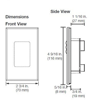 Lutron QSWS2-3BRLN-WH seeTouch QS Wallstation 3-Button Wallstation with Raise/Lower for Grafik Eye QS System, Non Insert Style in White Unengraved