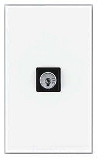 Lutron QSWS2-KSN3MOC-BR QS Keyswitch Non-Insert, 3-Position, Momentary, Center Position Key Removal, in Brown