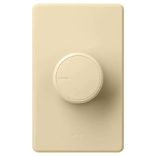 Lutron RCL-153PNLH-IV Dalia LED+ 600W Incandescent 150W CFL or LED Single-Pole/3-Way Rotary Light Dimmer in Ivory