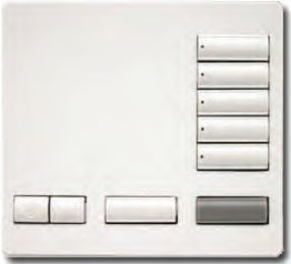 Lutron RK-T5RL-SW-E RadioRA 2 SeeTouch Tabletop Keypad 5-button Engraved Replacement Kit in Snow