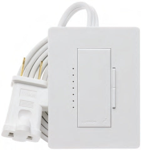 Lutron RRD-3LD-SW RadioRA2 300W Incandescent Tabletop Lamp Dimmer in Snow