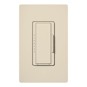 Lutron RRD-6NA-LA RadioRA 2 600W Magnetic / Electronic Low Voltage Phase Adaptive Dimmer with Neutral Wire in Light Almond