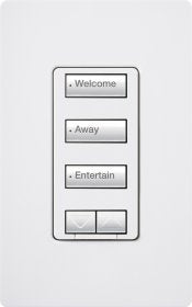Lutron RRD-H3BSRL-MS RadioRA 2 Hybrid Keypad 3-Button with Raise/Lower Keypad and 450W Two-wire or Neutral Wire Dimmer in Mocha Stone