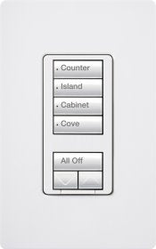 Lutron RRD-H4S-TP RadioRA 2 Hybrid Keypad 4-Scene with Raise/Lower Keypad and 450W Two-wire or Neutral Wire Dimmer in Taupe