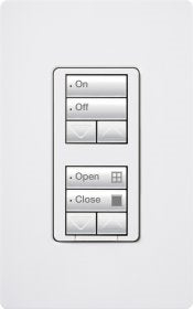 Lutron RRD-HN2RLD-MN RadioRA 2 CL Hybrid Keypad Dual-Group with Dual Raise/Lower Keypad Neutral-Wire Dimmer, 450W Incandescent/Halogen/Magnetic Low Voltage or 100W Approved CFL/LED, in Midnight