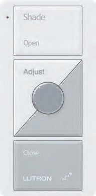 Lutron RRD-P3BRL-S-WH RadioRA 2 Pico Wireless Control, 3-Button Shade Control with Raise/Lower in White