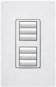 Lutron RRD-W3BD-PL RadioRA 2 Wall Mount 3-Button Dual Group, 450W Two-wire or Neutral Wire Dimmer in Plum