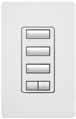 Lutron RRD-W3BSRL-SW RadioRA 2 Wall Mount 3-Button with Raise/Lower Keypad and 450W Two-wire or Neutral Wire Dimmer in Snow