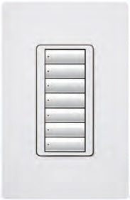 Lutron RRD-W7B-PD RadioRA 2 Wall Mount 7-Button Keypad in Palladium