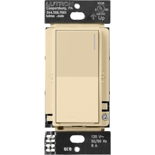 Lutron RRST-8ANS-IV RadioRA 3 Sunnata 8 A Light, 1/4 HP 5.8 A Motor RF Switch in Ivory