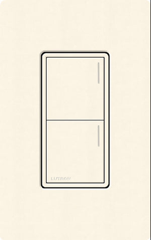 Lutron RRST-HN2B-BI RadioRA 3 Sunnata RF Keypad, 2-Button Hybrid Keypad in Biscuit