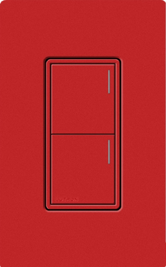 Lutron RRST-HN2B-SR RadioRA 3 Sunnata RF Keypad, 2-Button Hybrid Keypad in Signal Red