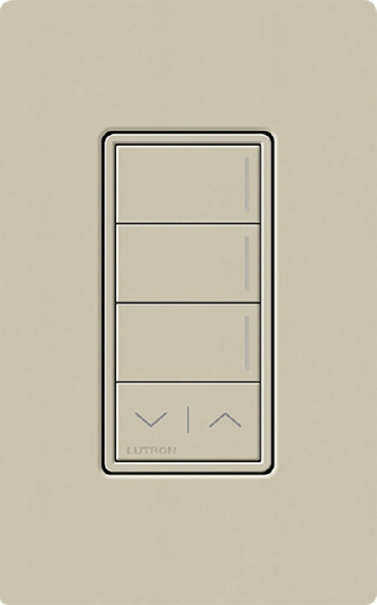 Lutron RRST-HN3RL-CY RadioRA 3 Sunnata RF Keypad, 3-Button with Raise/Lower Hybrid Keypad in Clay