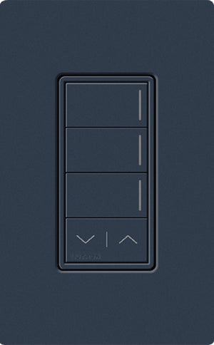 Lutron RRST-HN3RL-DE RadioRA 3 Sunnata RF Keypad, 3-Button with Raise/Lower Hybrid Keypad in Deep Sea