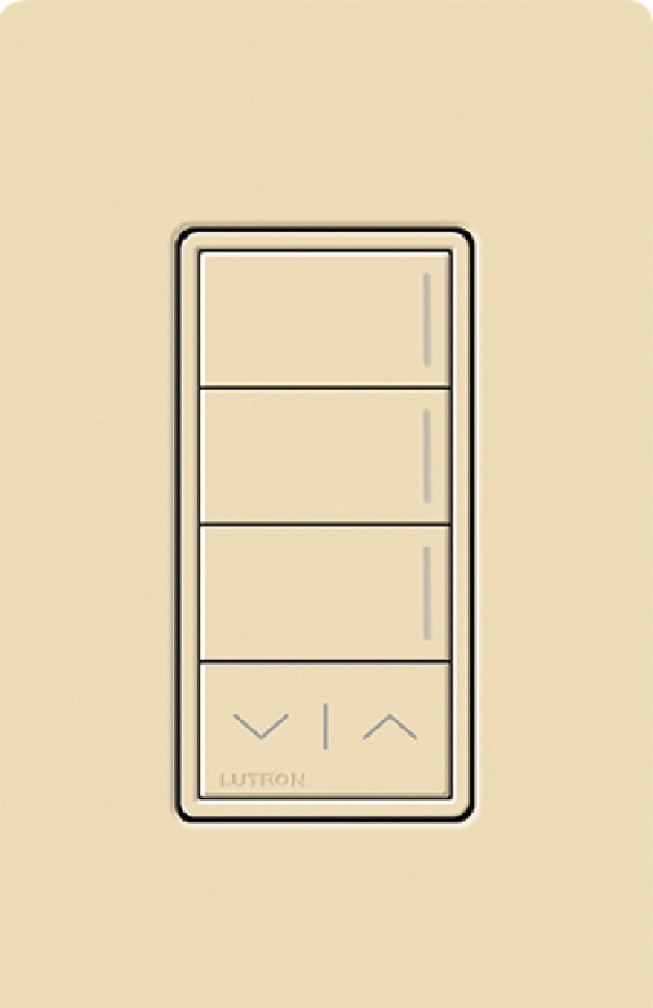 Lutron RRST-HN3RL-IV RadioRA 3 Sunnata RF Keypad, 3-Button with Raise/Lower Hybrid Keypad in Ivory