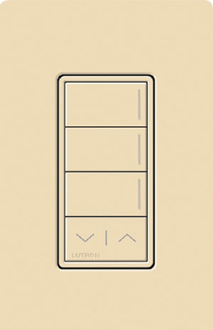 Lutron RRST-HN3RL-IV RadioRA 3 Sunnata RF Keypad, 3-Button with Raise/Lower Hybrid Keypad in Ivory