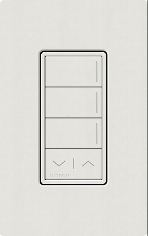 Lutron RRST-HN3RL-LG RadioRA 3 Sunnata RF Keypad, 3-Button with Raise/Lower Hybrid Keypad in Lunar Gray