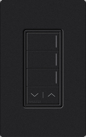 Lutron RRST-HN3RL-MN RadioRA 3 Sunnata RF Keypad, 3-Button with Raise/Lower Hybrid Keypad in Midnight
