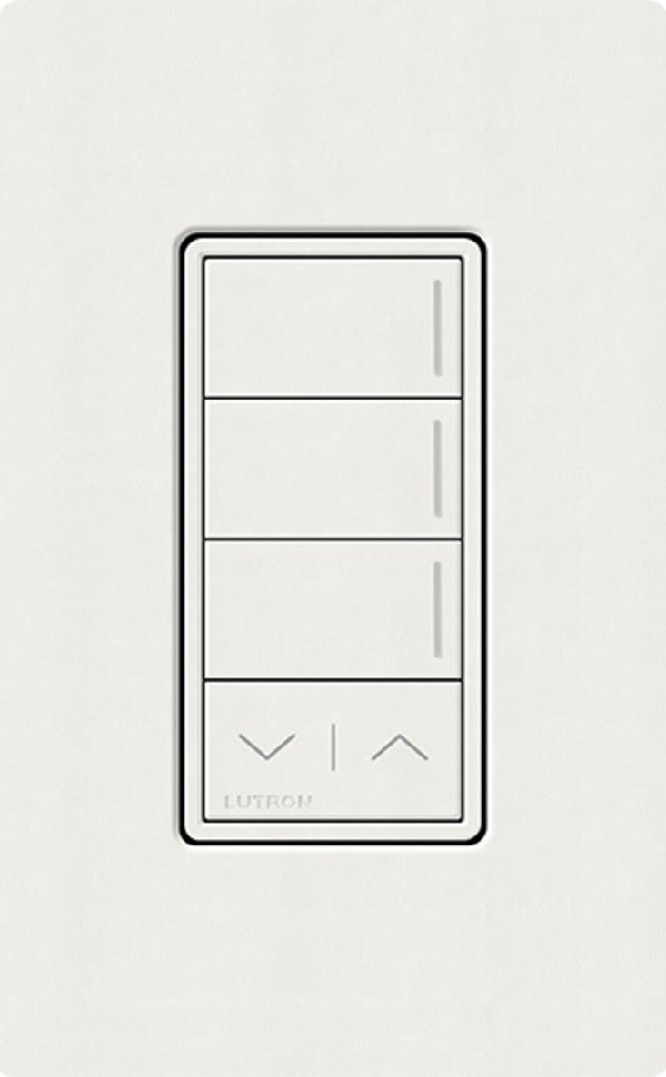 Lutron RRST-HN3RL-RW RadioRA 3 Sunnata RF Keypad, 3-Button with Raise/Lower Hybrid Keypad in Architectural White