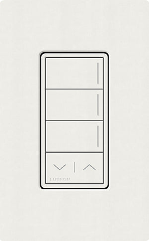 Lutron RRST-HN3RL-RW RadioRA 3 Sunnata RF Keypad, 3-Button with Raise/Lower Hybrid Keypad in Architectural White