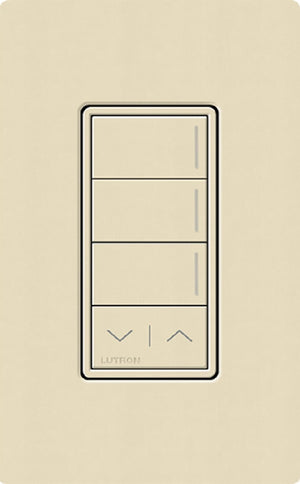 Lutron RRST-HN3RL-SD RadioRA 3 Sunnata RF Keypad, 3-Button with Raise/Lower Hybrid Keypad in Sand