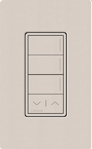 Lutron RRST-HN3RL-TP RadioRA 3 Sunnata RF Keypad, 3-Button with Raise/Lower Hybrid Keypad in Taupe