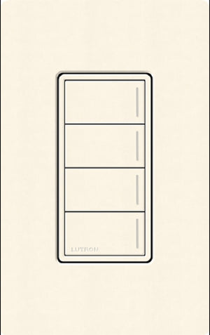 Lutron RRST-HN4B-BI RadioRA 3 Sunnata RF Keypad, 4-Button Hybrid Keypad in Biscuit