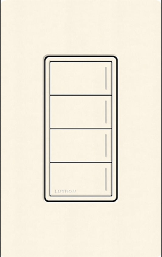 Lutron RRST-HN4B-BI RadioRA 3 Sunnata RF Keypad, 4-Button Hybrid Keypad in Biscuit