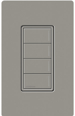 Lutron RRST-HN4B-CS RadioRA 3 Sunnata RF Keypad, 4-Button Hybrid Keypad in Cobblestone