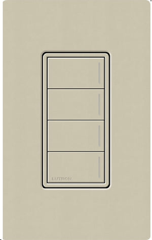 Lutron RRST-HN4B-CY RadioRA 3 Sunnata RF Keypad, 4-Button Hybrid Keypad in Clay