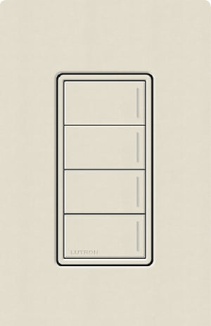 Lutron RRST-HN4B-PM RadioRA 3 Sunnata RF Keypad, 4-Button Hybrid Keypad in Pumice