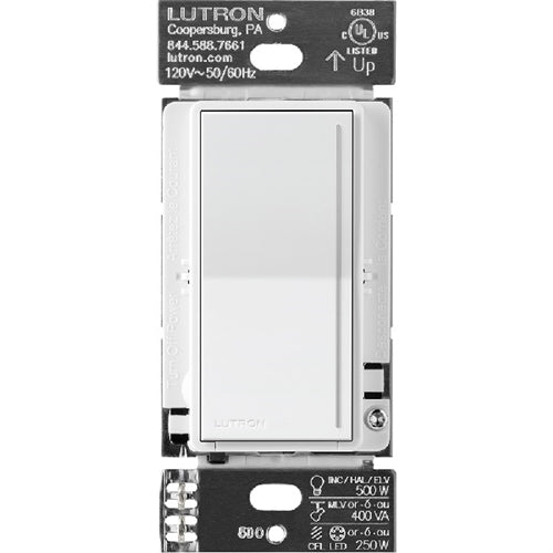 Lutron Sunnata RRST-PRO-N-SW RadioRA 3 PRO LED+ RF Touch Single Pole/ Multi-Location Dimmer in Snow White