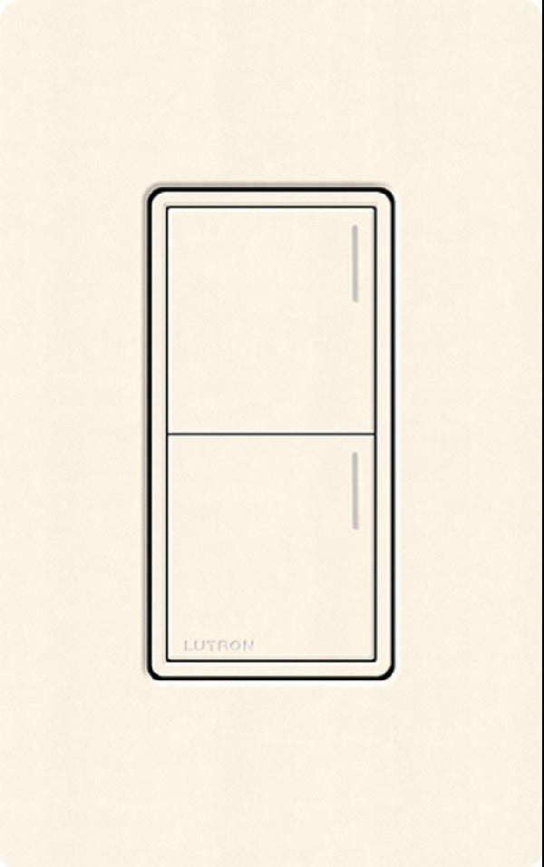 Lutron RRST-W2B-BI RadioRA 3 Sunnata RF Keypad, 2-Button Keypad  in Biscuit