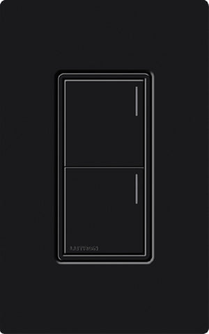 Lutron RRST-W2B-BL RadioRA 3 Sunnata RF Keypad, 2-Button Keypad  in Black