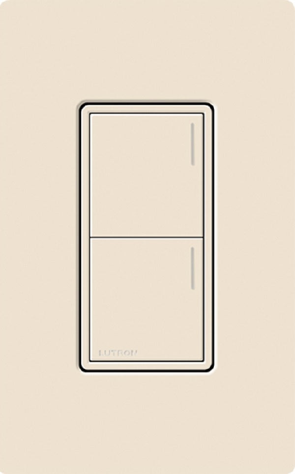 Lutron RRST-W2B-LA RadioRA 3 Sunnata RF Keypad, 2-Button Keypad  in Light Almond