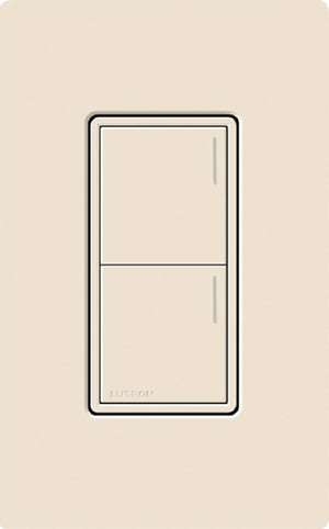 Lutron RRST-W2B-LA RadioRA 3 Sunnata RF Keypad, 2-Button Keypad  in Light Almond