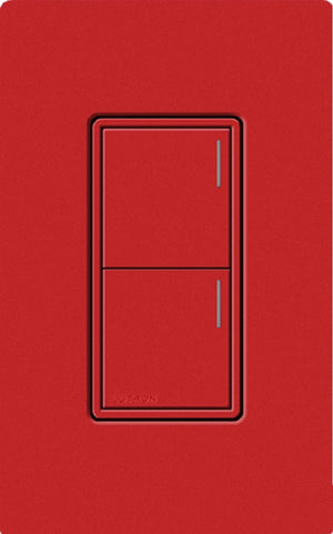 Lutron RRST-W2B-SR RadioRA 3 Sunnata RF Keypad, 2-Button Keypad in Signal Red