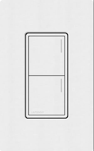 Lutron RRST-W2B-SW RadioRA 3 Sunnata RF Keypad, 2-Button Keypad  in Snow White