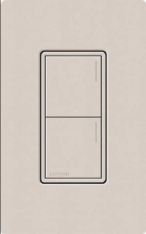 Lutron RRST-W2B-TP RadioRA 3 Sunnata RF Keypad, 2-Button Keypad  in Taupe