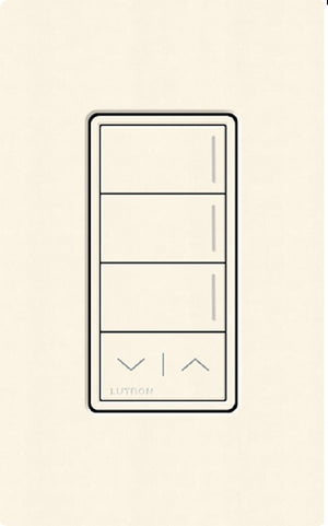 Lutron RRST-W3RL-BI RadioRA 3 Sunnata RF Keypad, 3-Button with Raise/Lower Keypad  in Biscuit