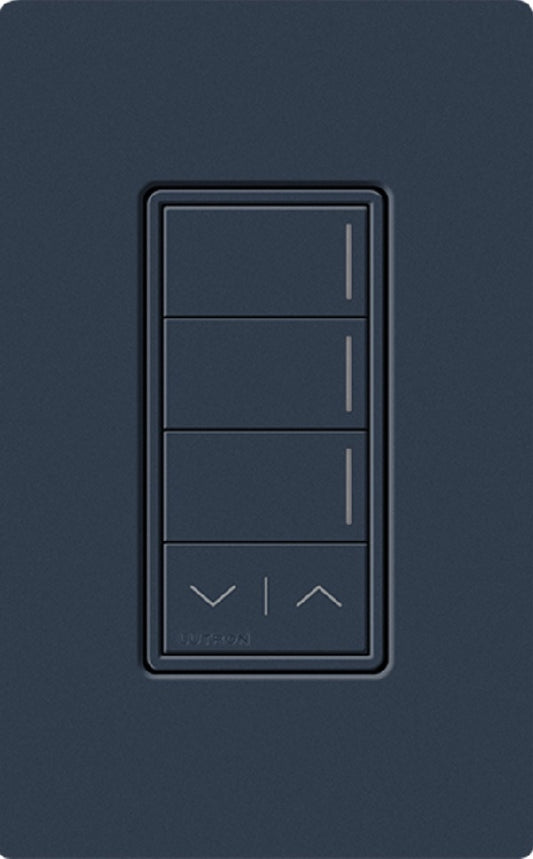 Lutron RRST-W3RL-DE RadioRA 3 Sunnata RF Keypad, 3-Button with Raise/Lower Keypad in Deep Sea