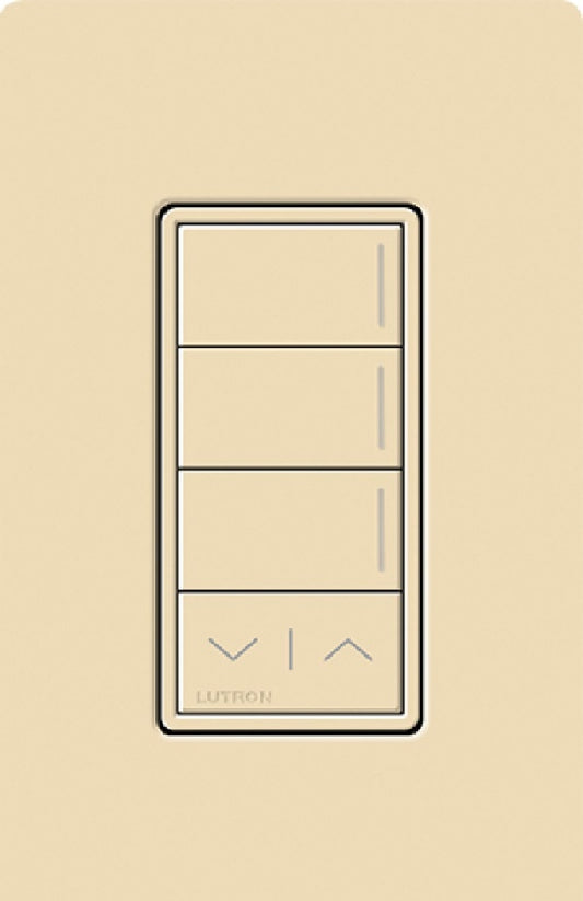 Lutron RRST-W3RL-IV RadioRA 3 Sunnata RF Keypad, 3-Button with Raise/Lower Keypad  in Ivory